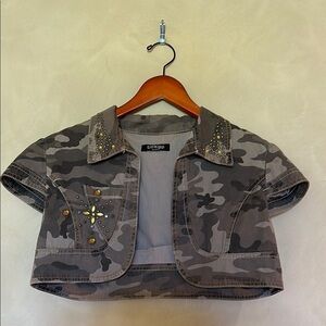 Camo studded jacket